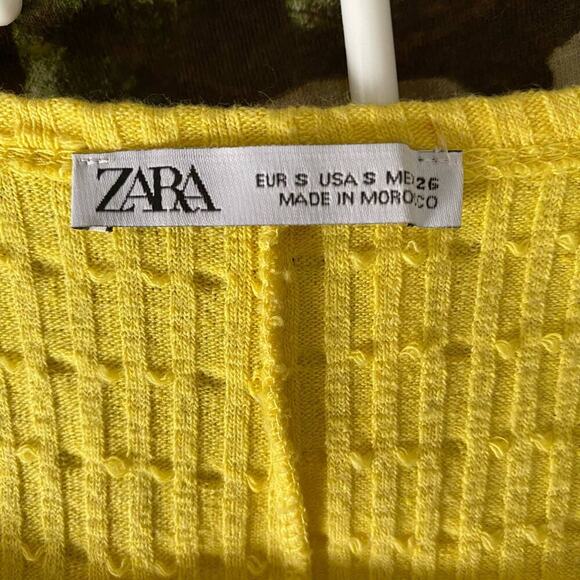 Zara sz S yellow mini faux wrap romper - Picture 8 of 8